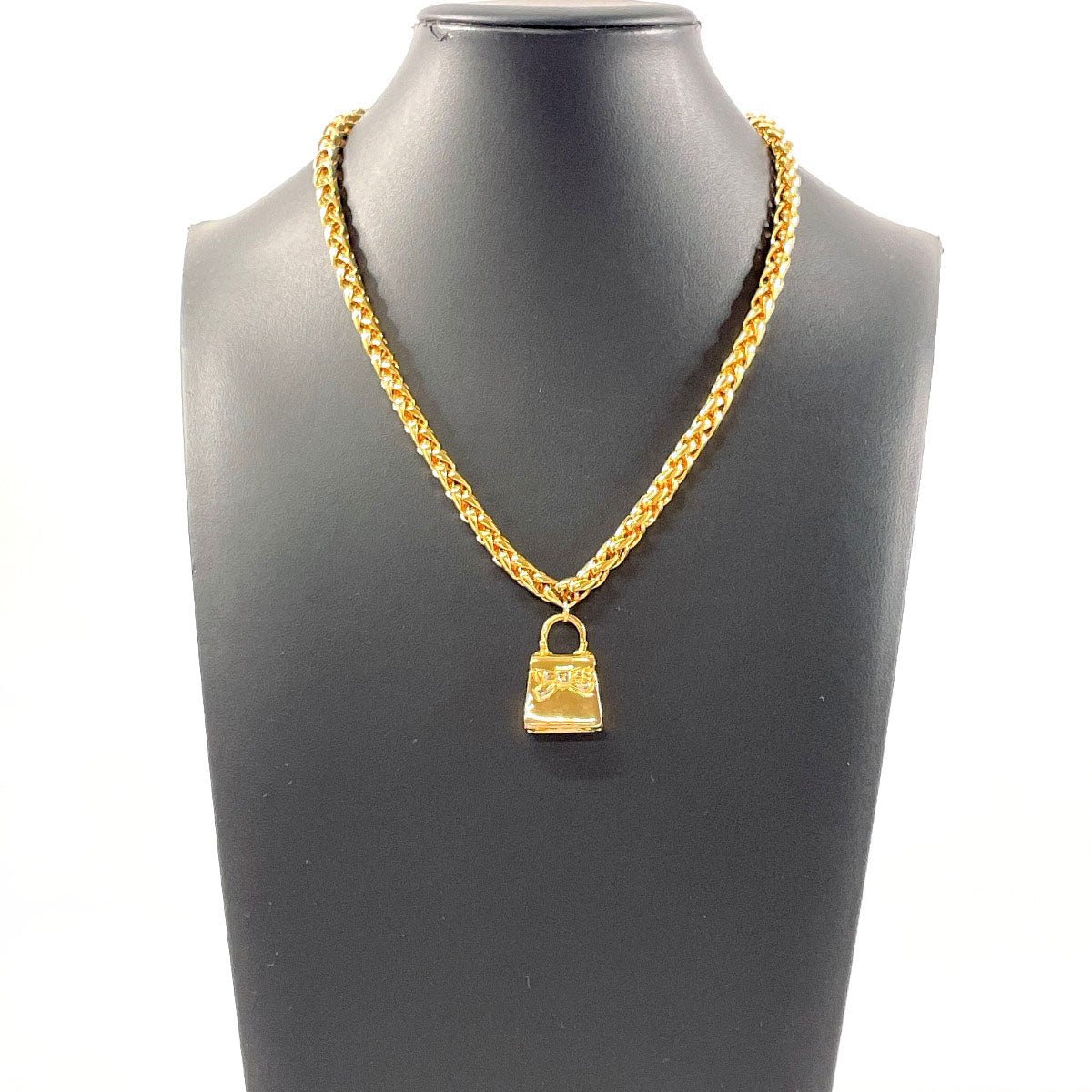 Fendi Gold Bag Charm Necklace