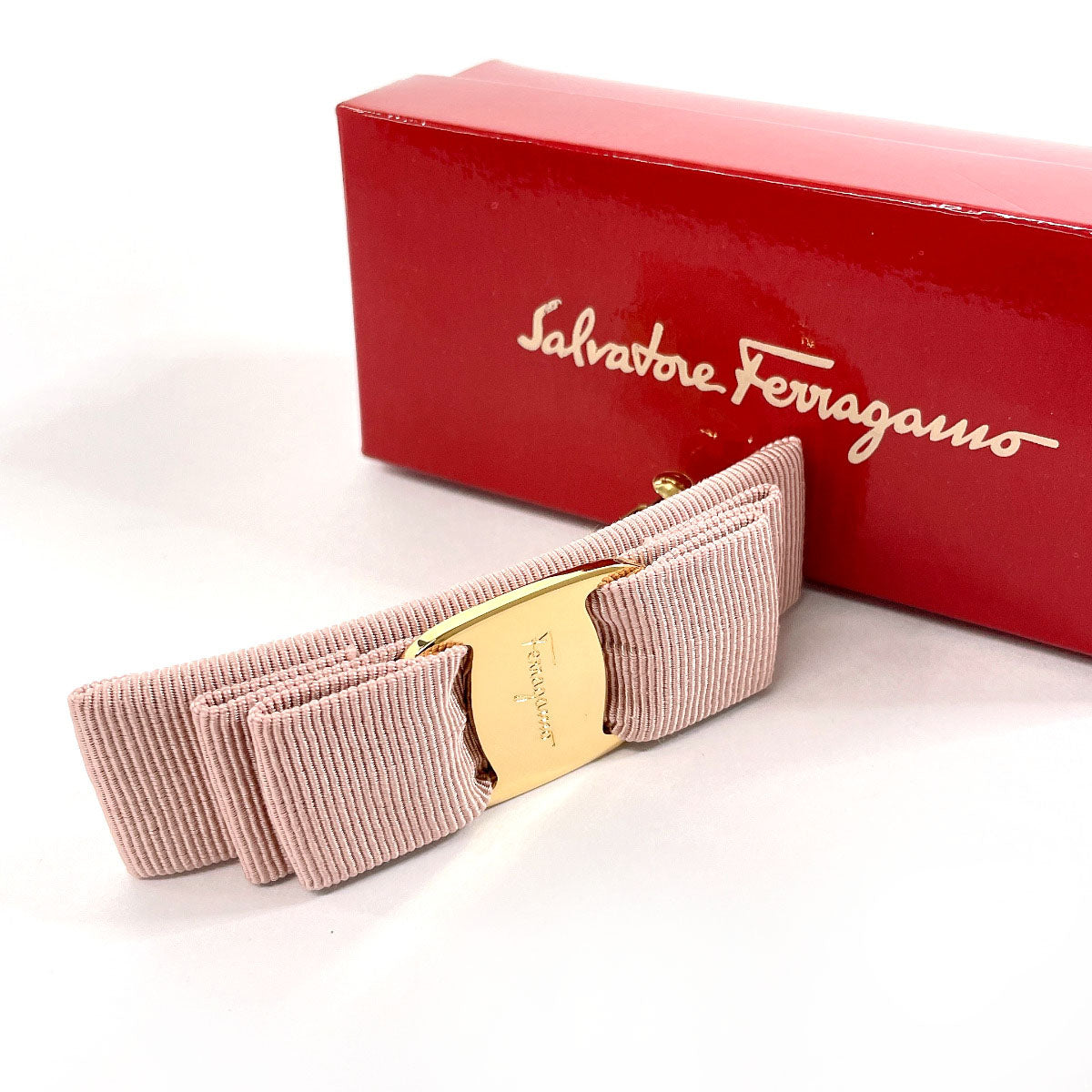 Salvatore Ferragamo Vara Ribbon Barrette Cotton/Rayon/Metal