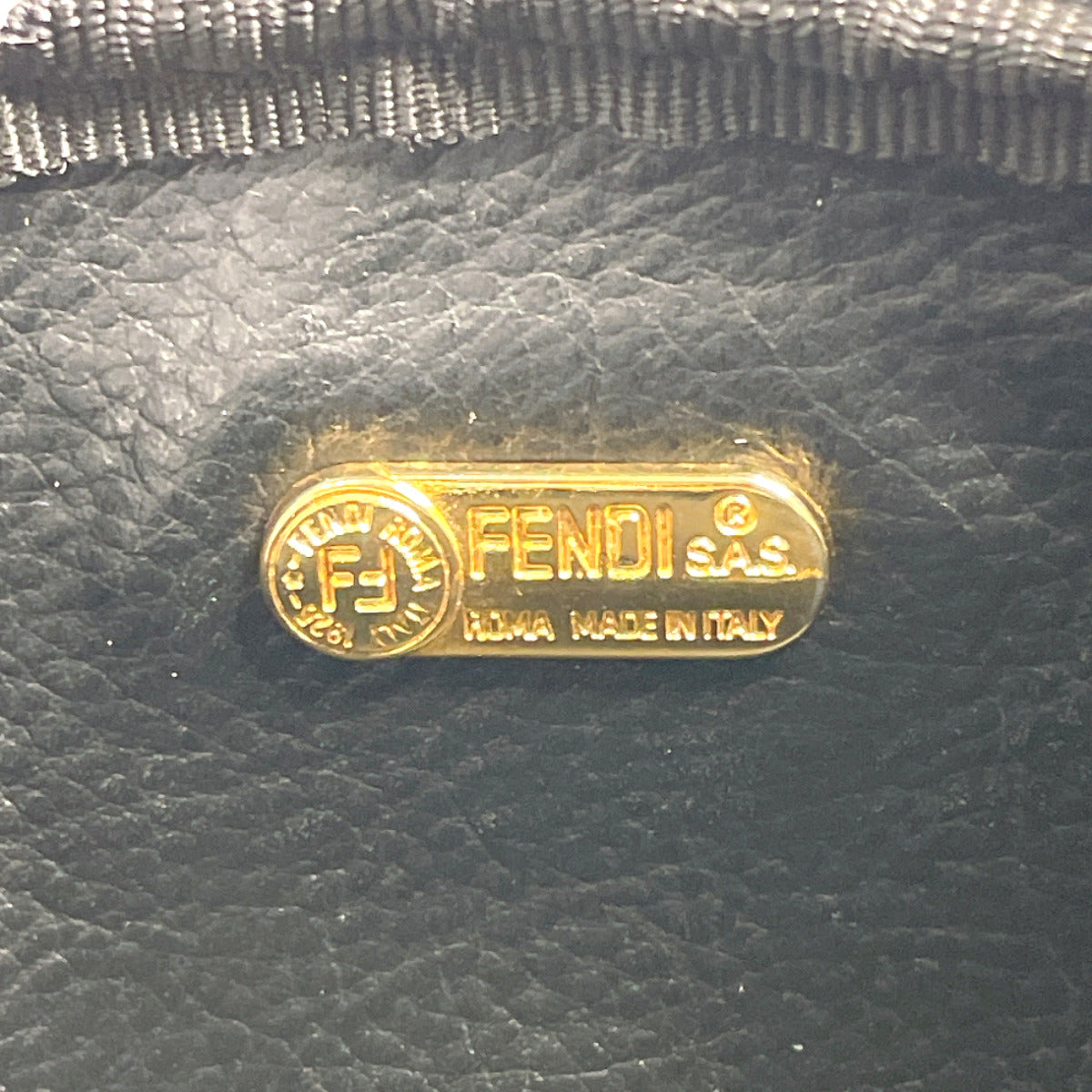 Fendi Pequin PVC Pouch Brown Unisex