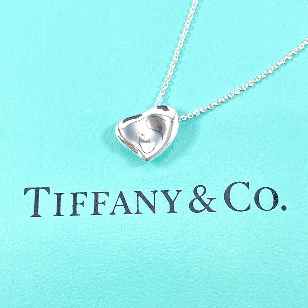 Tiffany & Co Full Heart Elsa Peretti Necklace Silver 925