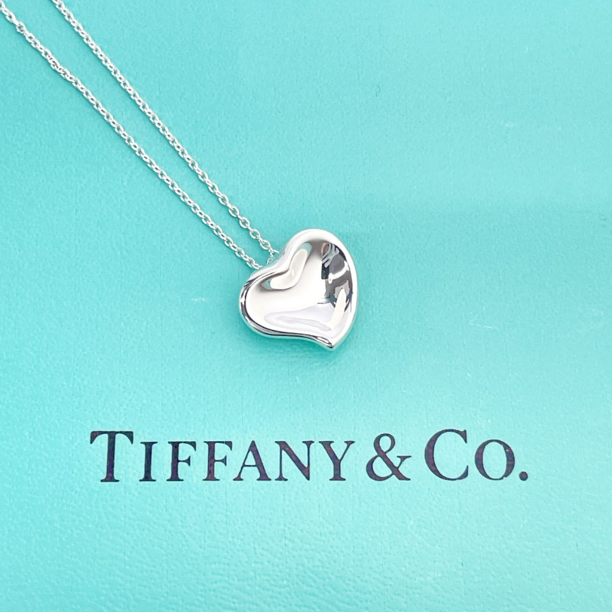 Tiffany & Co Full Heart Elsa Peretti Silver Necklace