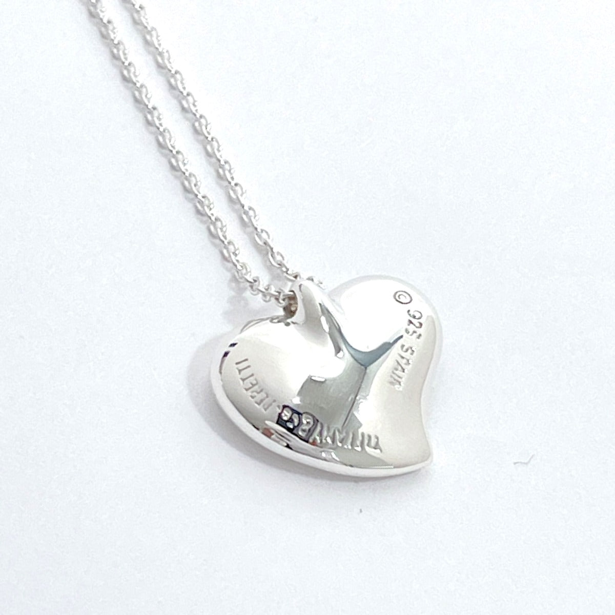 Tiffany & Co Full Heart Elsa Peretti Silver Necklace