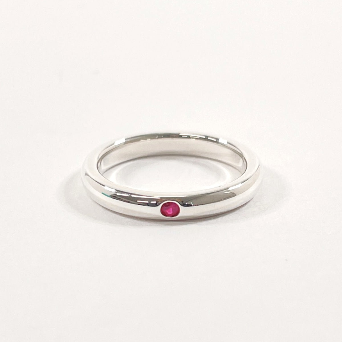 Tiffany & Co Silver 925 Ruby Stacking Band Ring