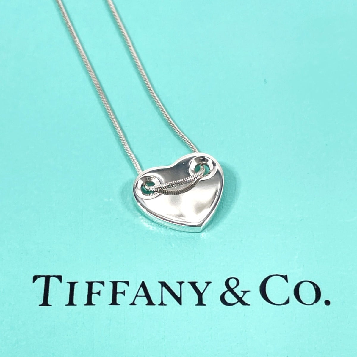 Tiffany & Co Silver 925 Heart Snake Chain Necklace