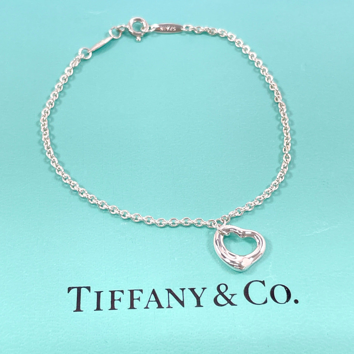 Tiffany & Co Open Heart Elsa Peretti Silver Bracelet