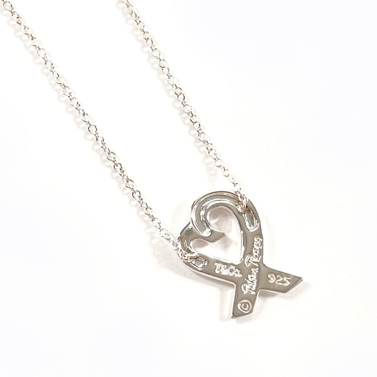 Tiffany & Co Loving Heart Diamond Necklace Silver