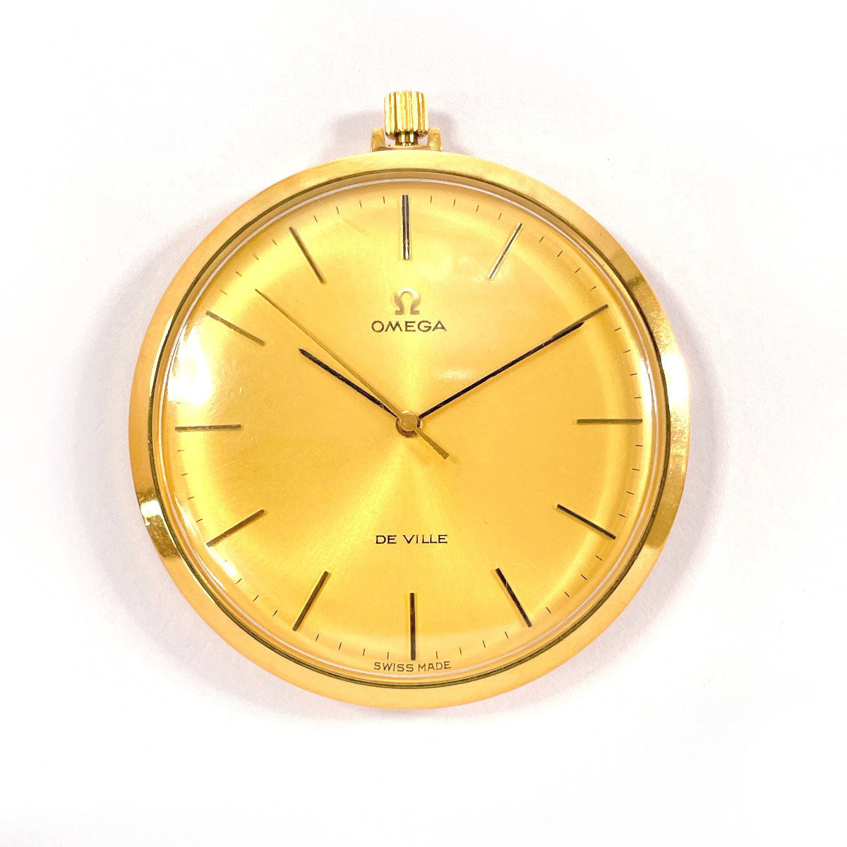 Omega De Ville Pocket Watch Stainless Steel Gold