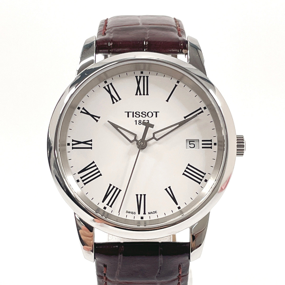 Tissot T033410B Stainless Steel Leather Quartz Watch