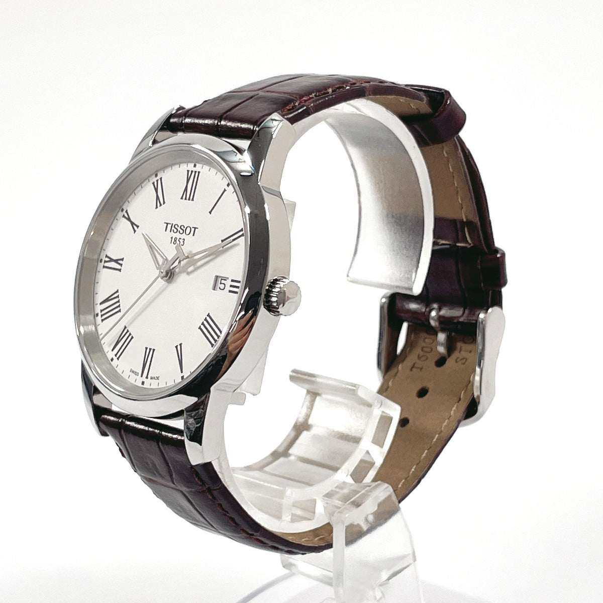 Tissot T033410B Stainless Steel Leather Quartz Watch