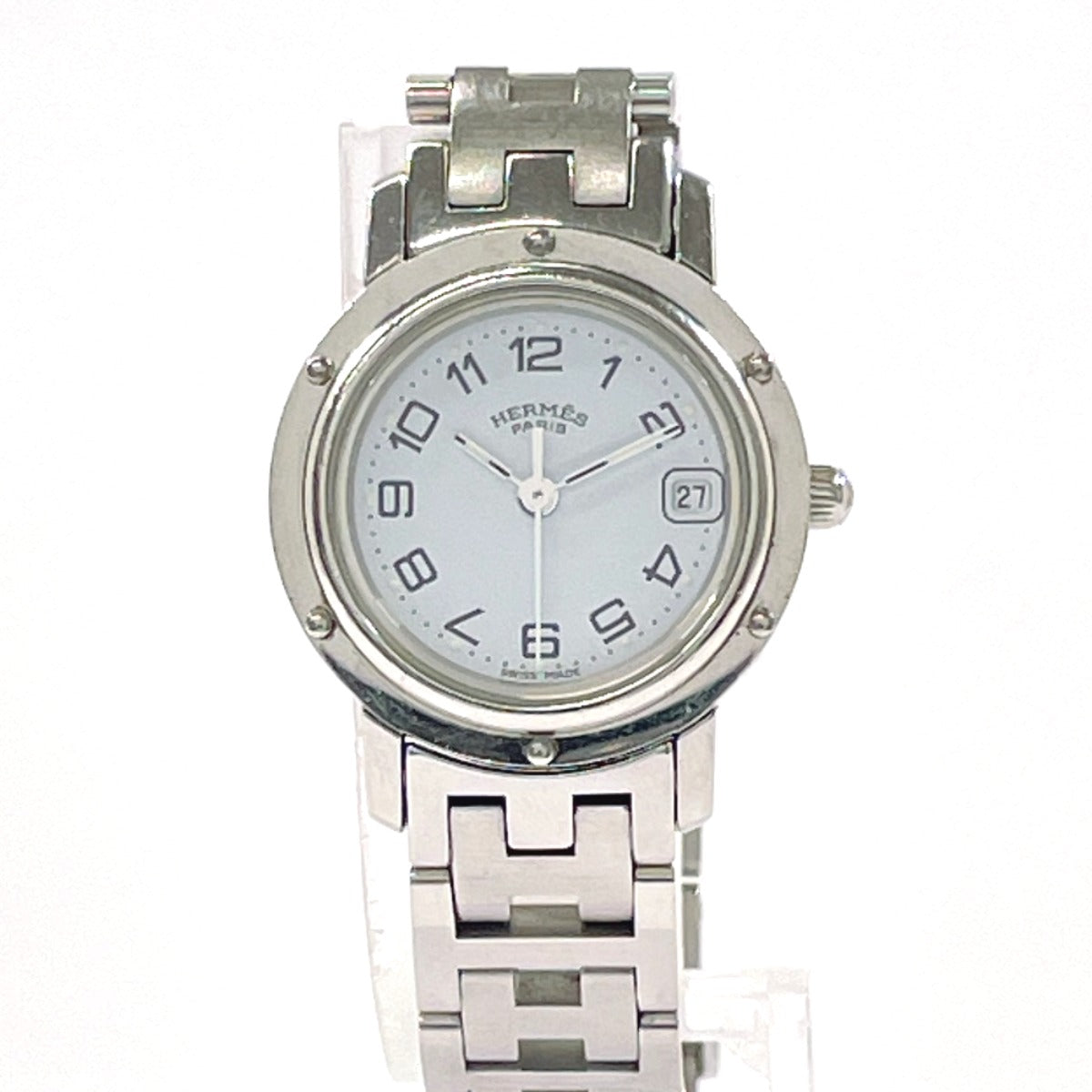 Hermes Clipper Quartz Watch Stainless Steel