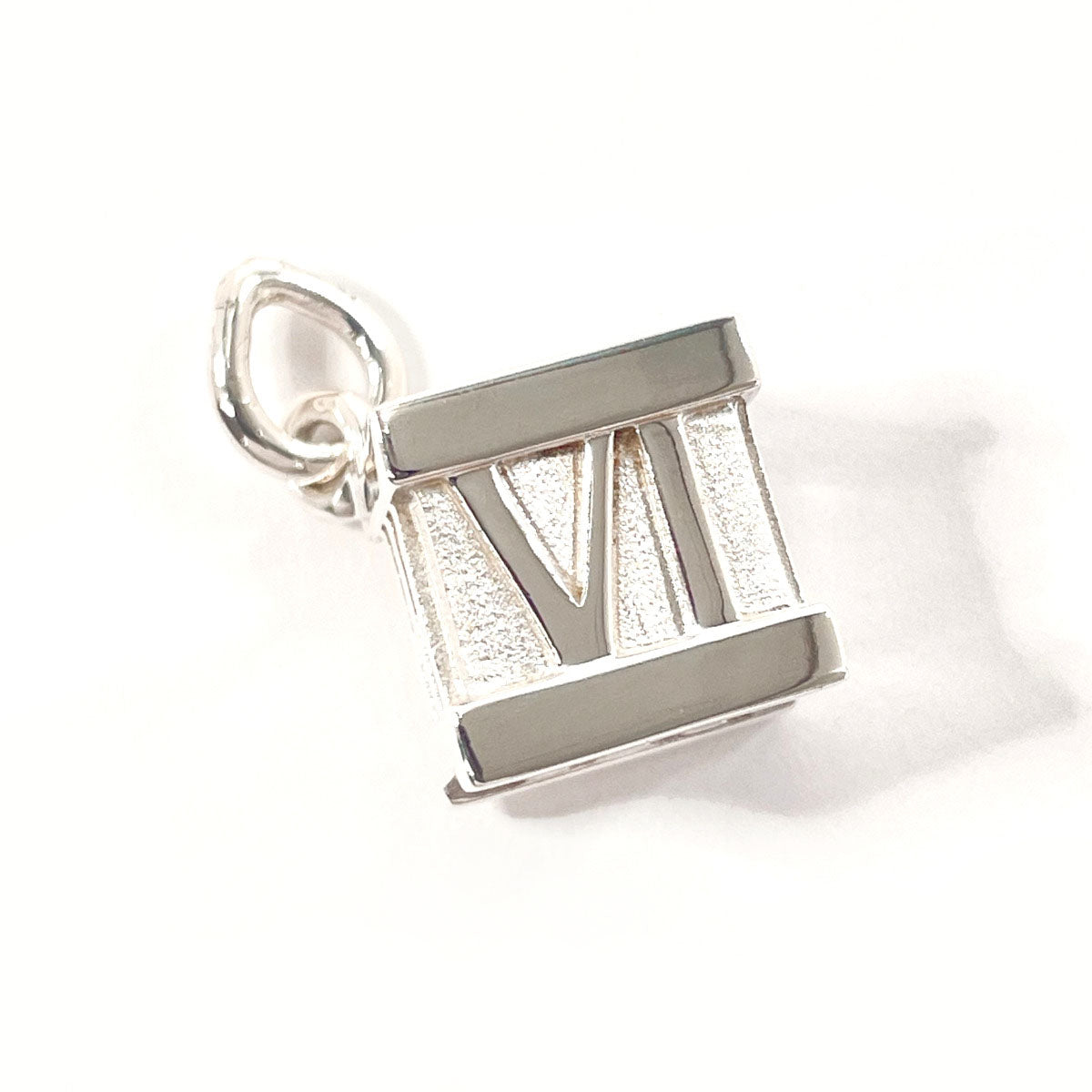 Tiffany & Co Atlas Cube Silver Pendant