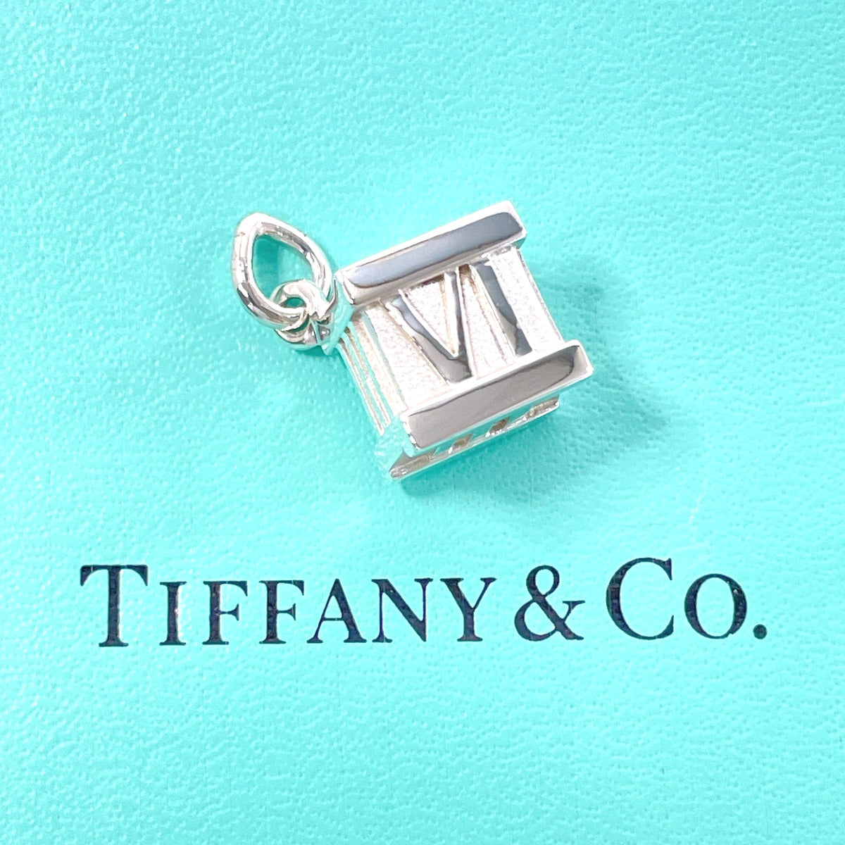 Tiffany & Co Atlas Cube Silver Pendant