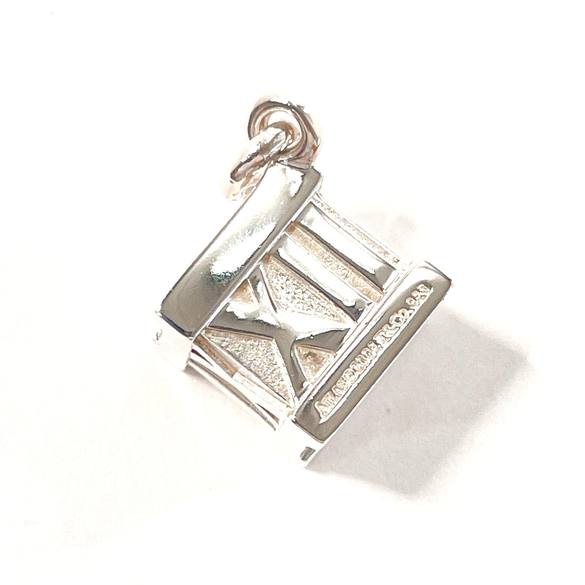 Tiffany & Co Atlas Cube Silver Pendant