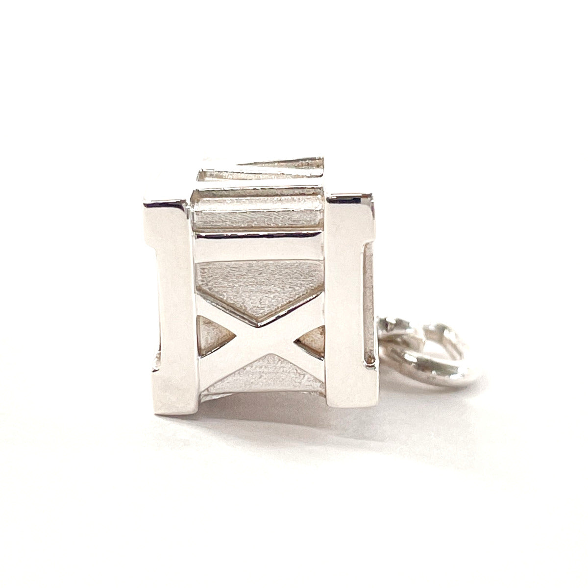 Tiffany & Co Atlas Cube Silver Pendant