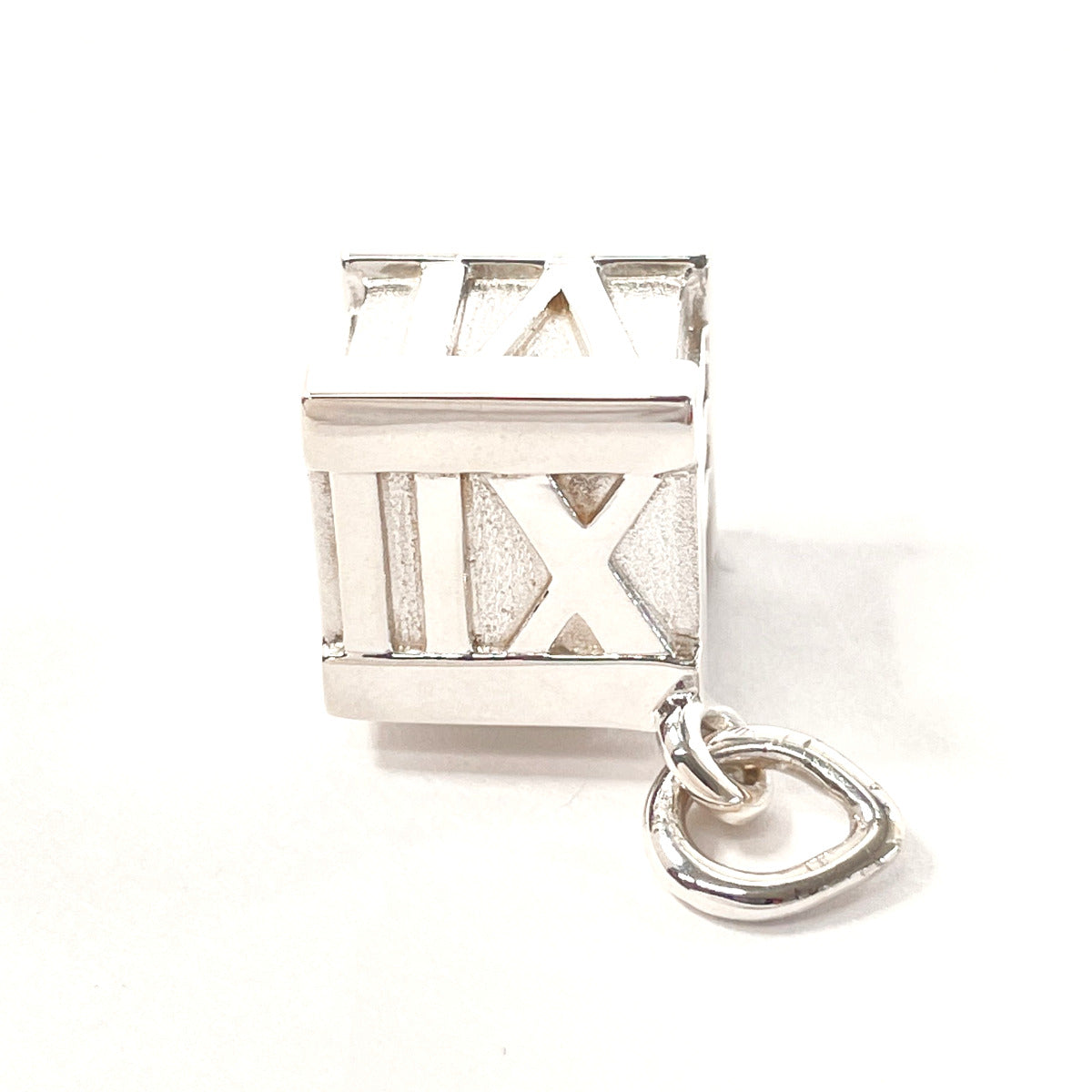 Tiffany & Co Atlas Cube Silver Pendant