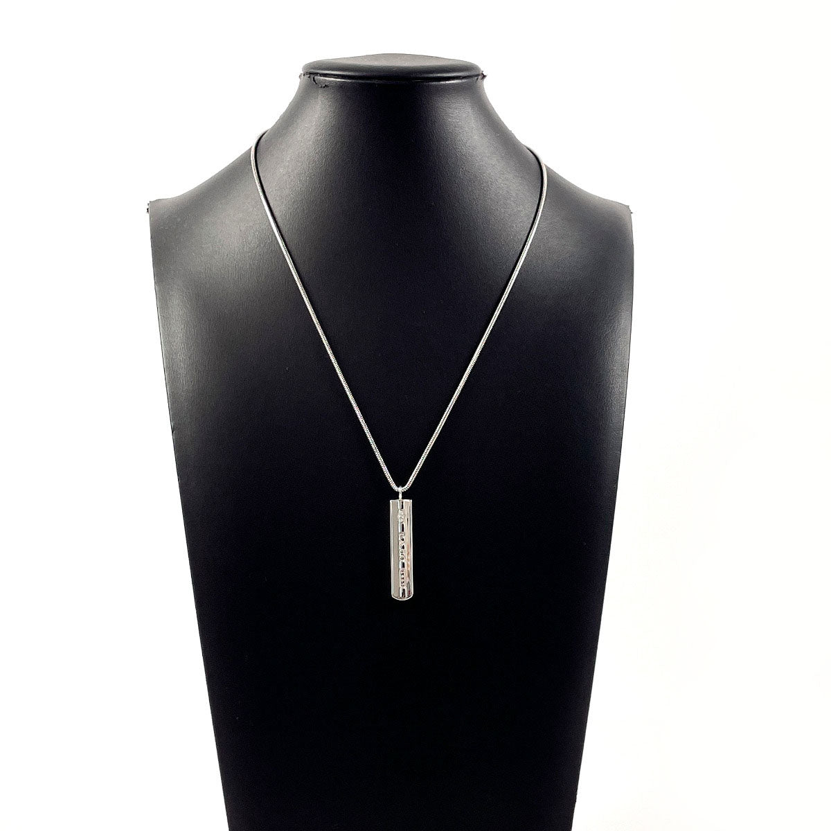 Tiffany & Co Silver 1837 Bar Pendant Necklace