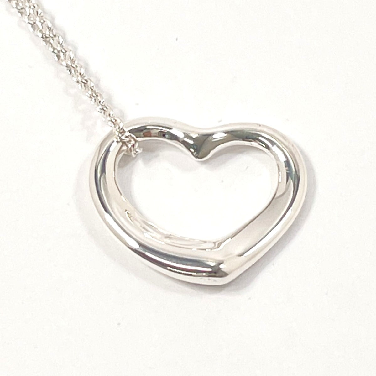 Tiffany & Co Open Heart Elsa Peretti Silver Necklace