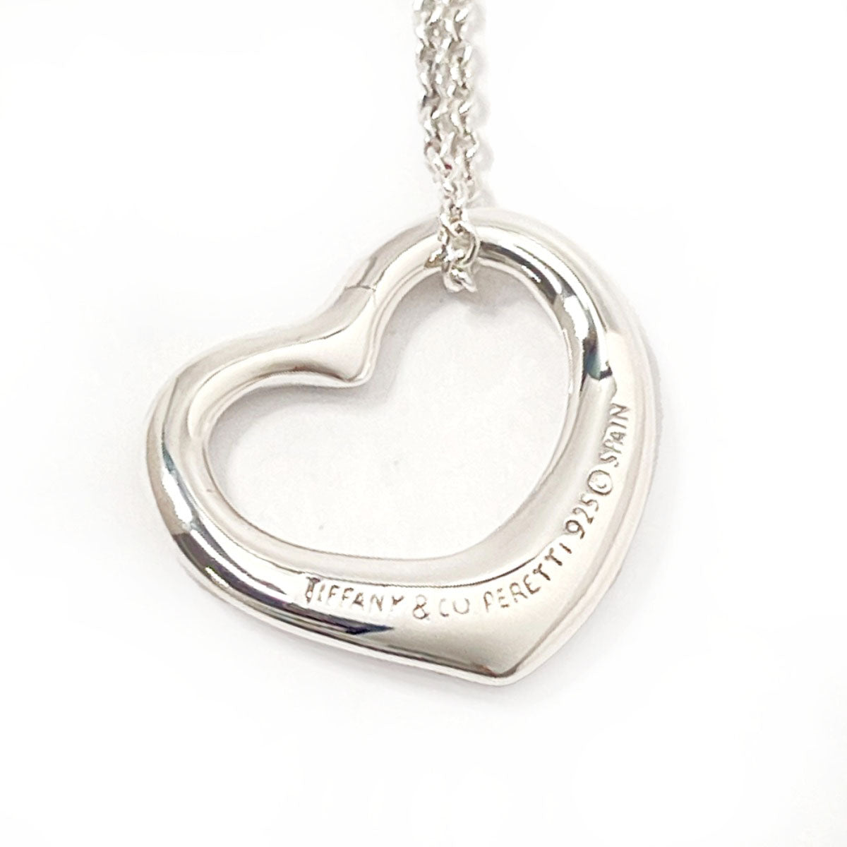 Tiffany & Co Open Heart Elsa Peretti Silver Necklace