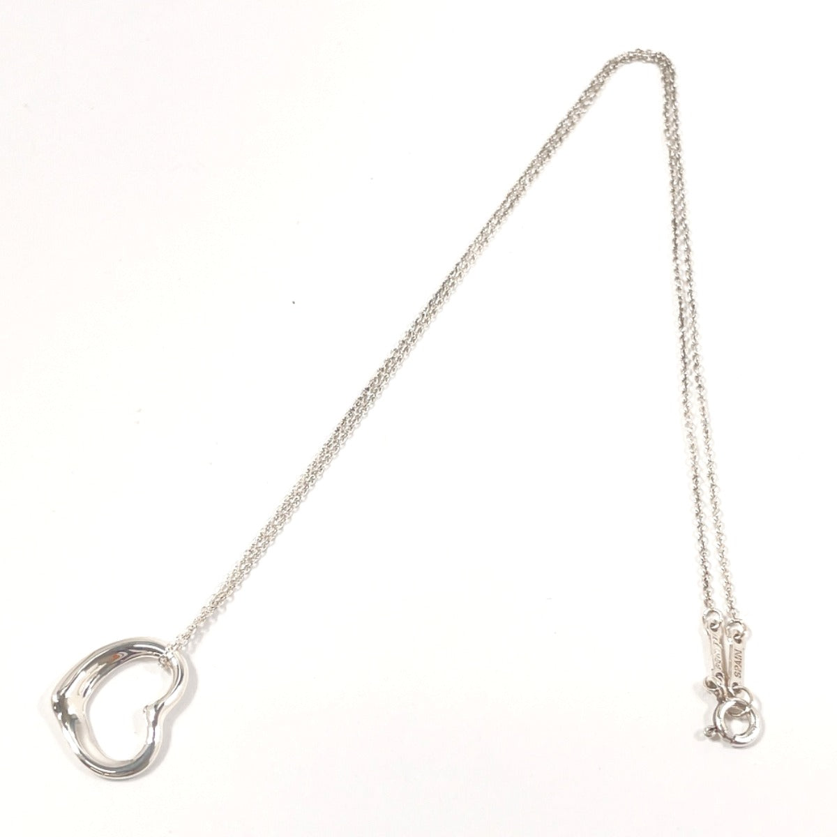 Tiffany & Co Open Heart Elsa Peretti Silver Necklace