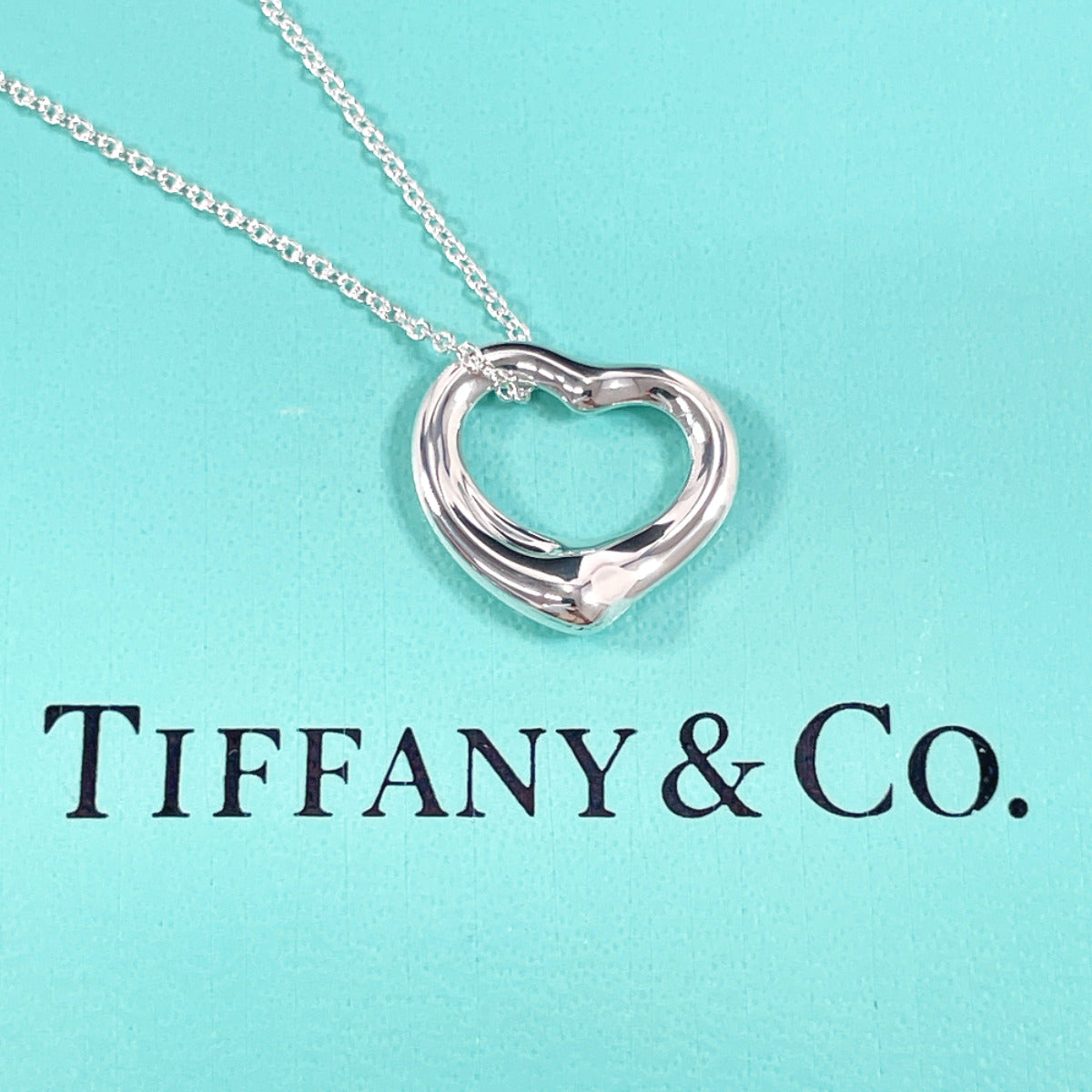 Tiffany & Co Open Heart Necklace Silver 925