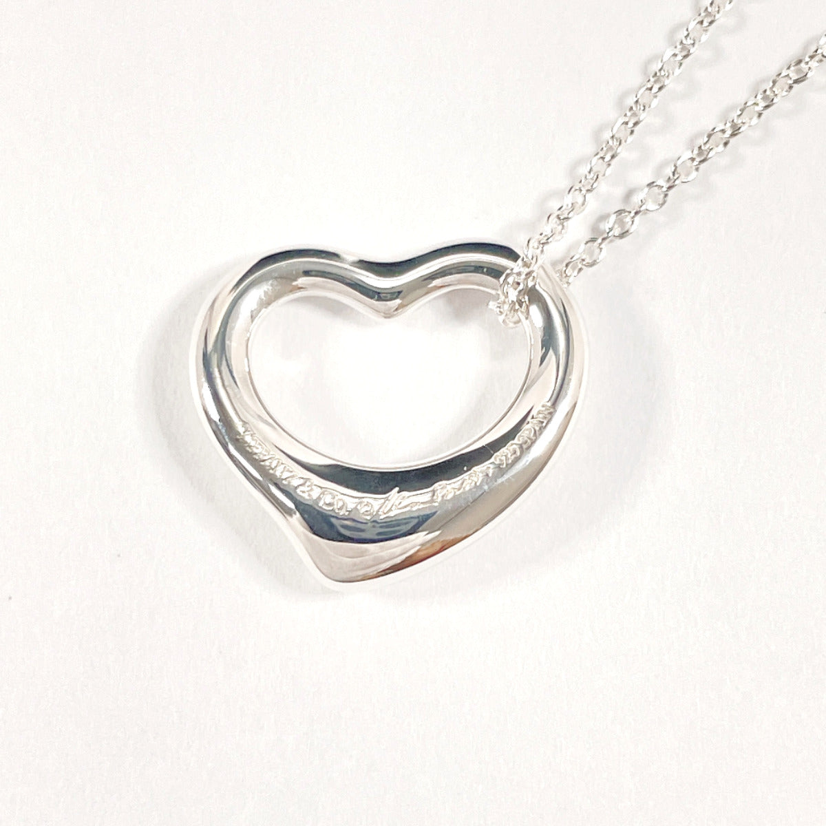 Tiffany & Co Open Heart Necklace Silver 925