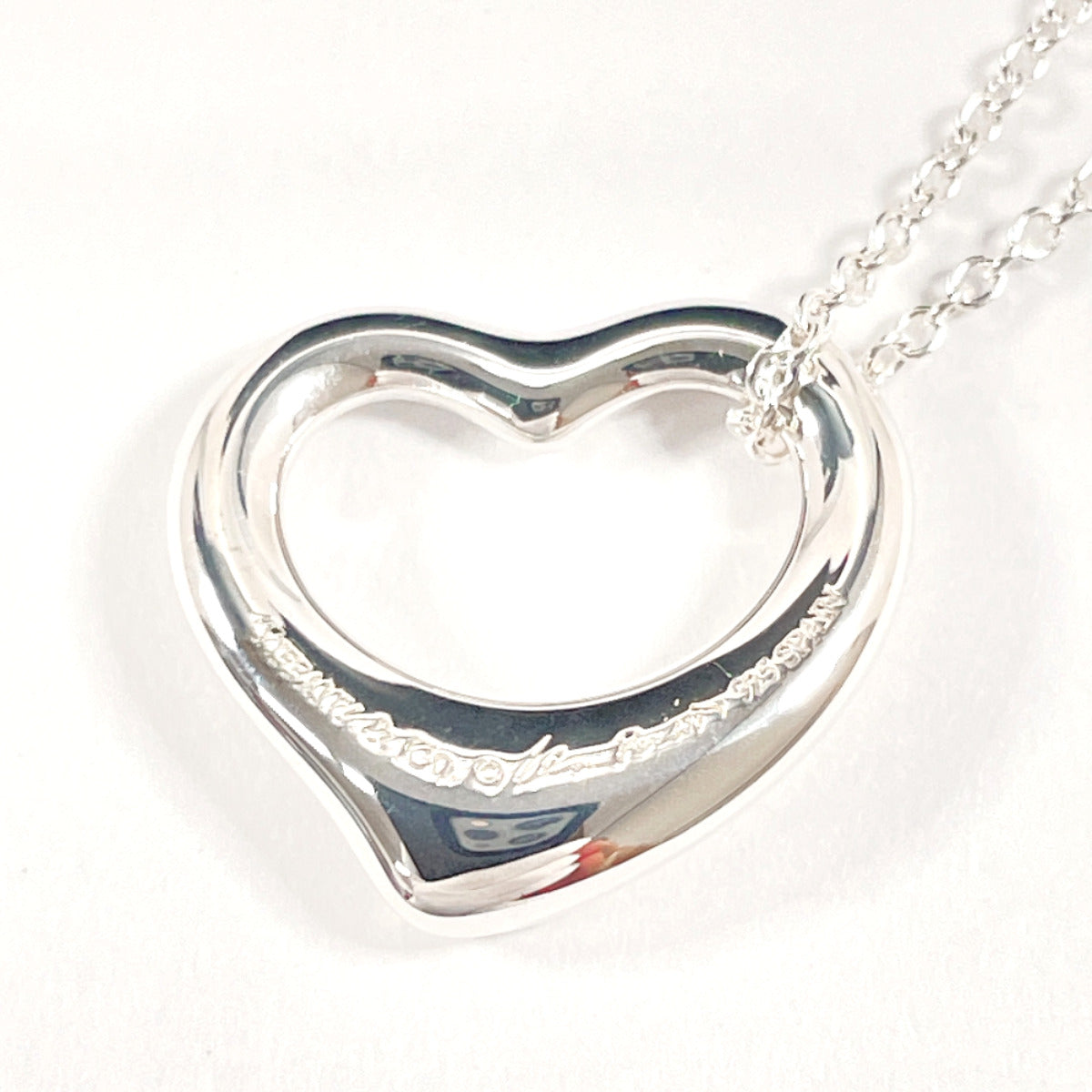 Tiffany & Co Open Heart Necklace Silver 925