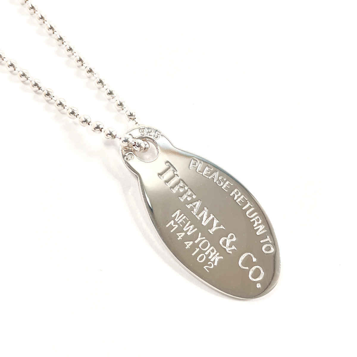 Tiffany & Co Silver 925 Oval Tag Necklace