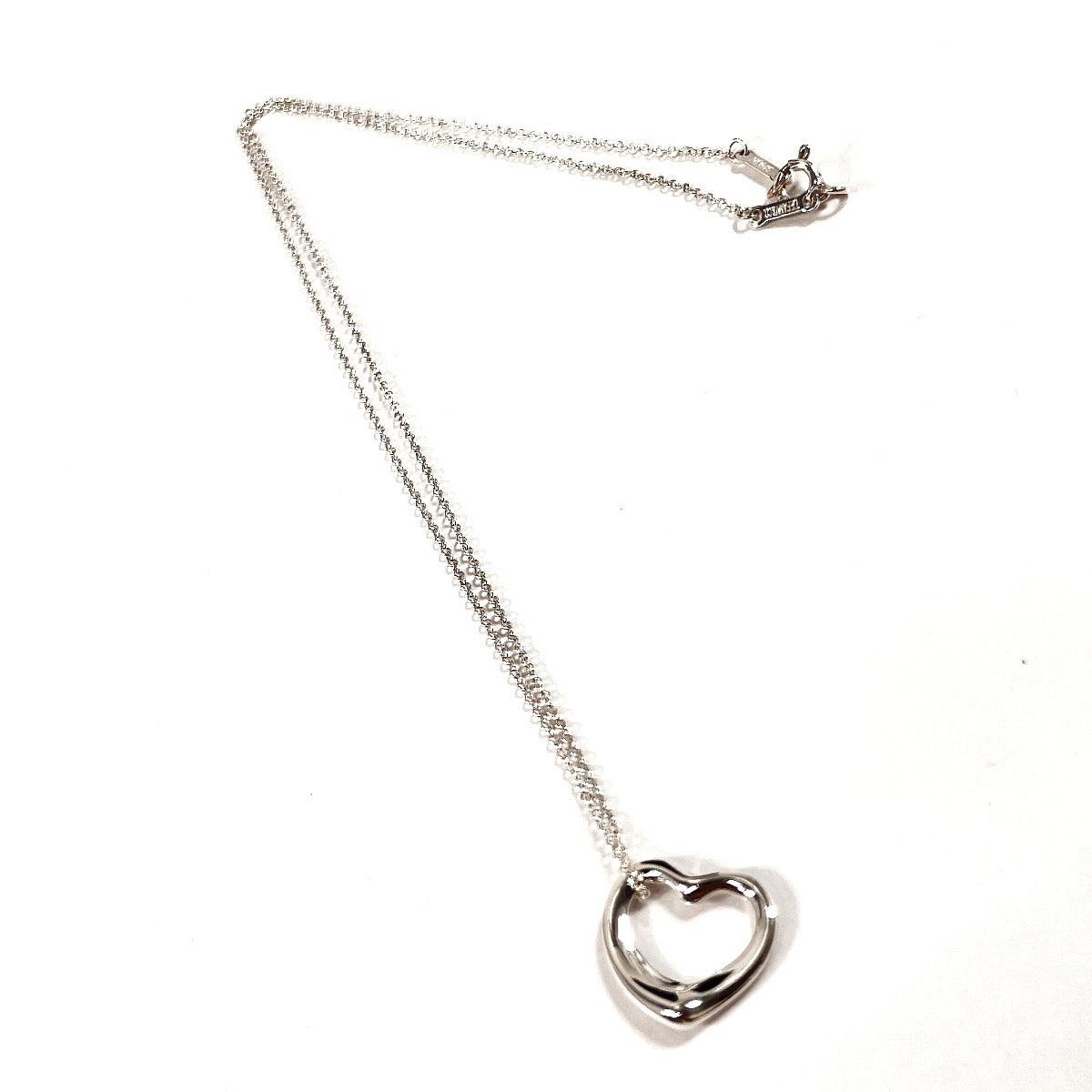 Tiffany & Co Open Heart Elsa Peretti Silver Necklace