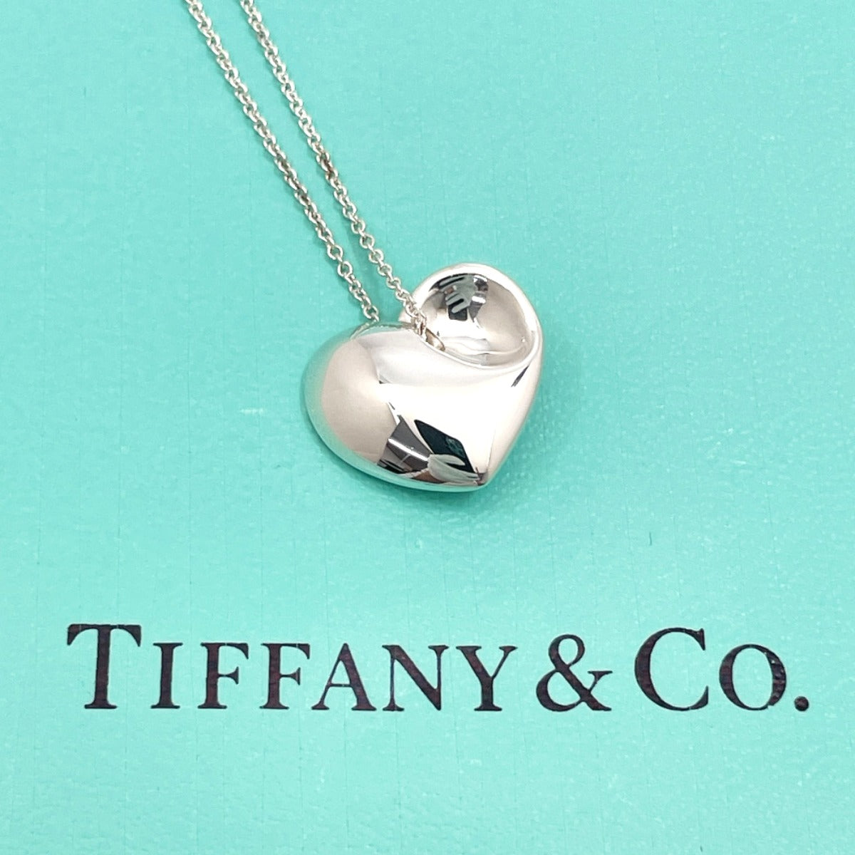 Tiffany & Co Silver 925 Folded Heart Necklace