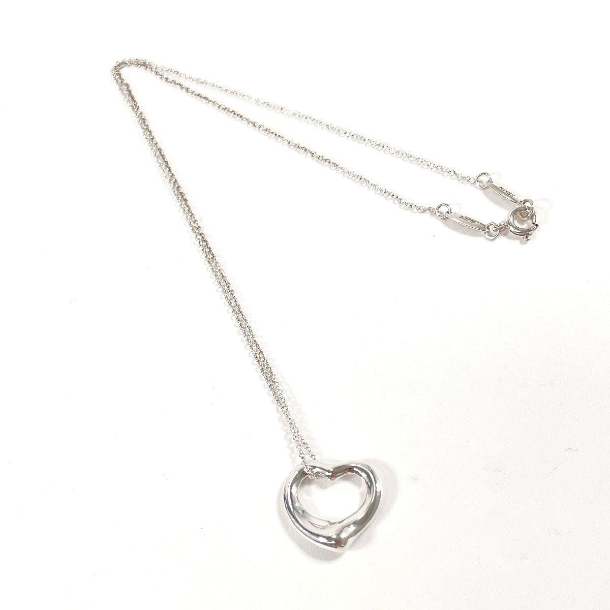 Tiffany & Co Open Heart Elsa Peretti Necklace Silver 925