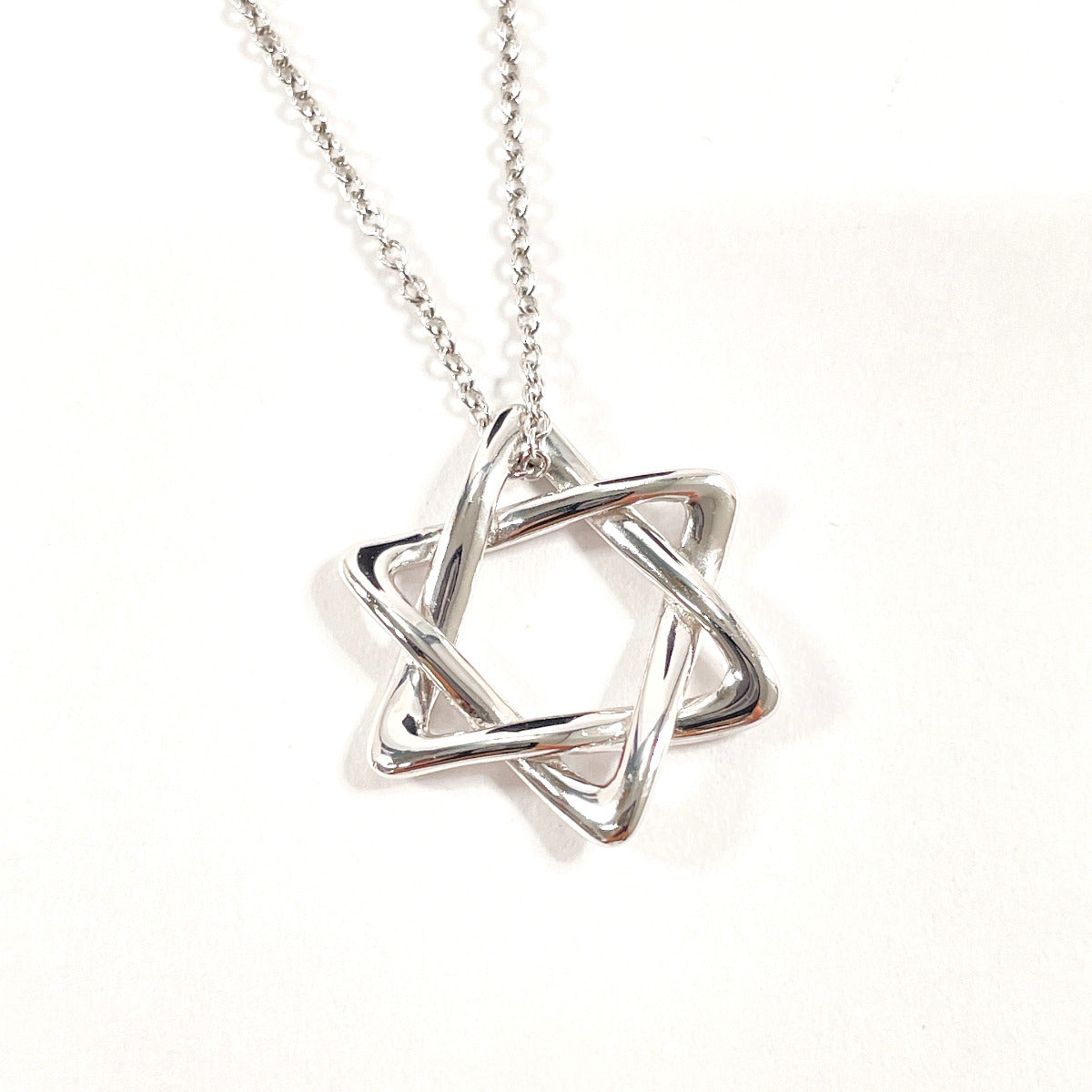 Tiffany & Co Silver Star of David Necklace