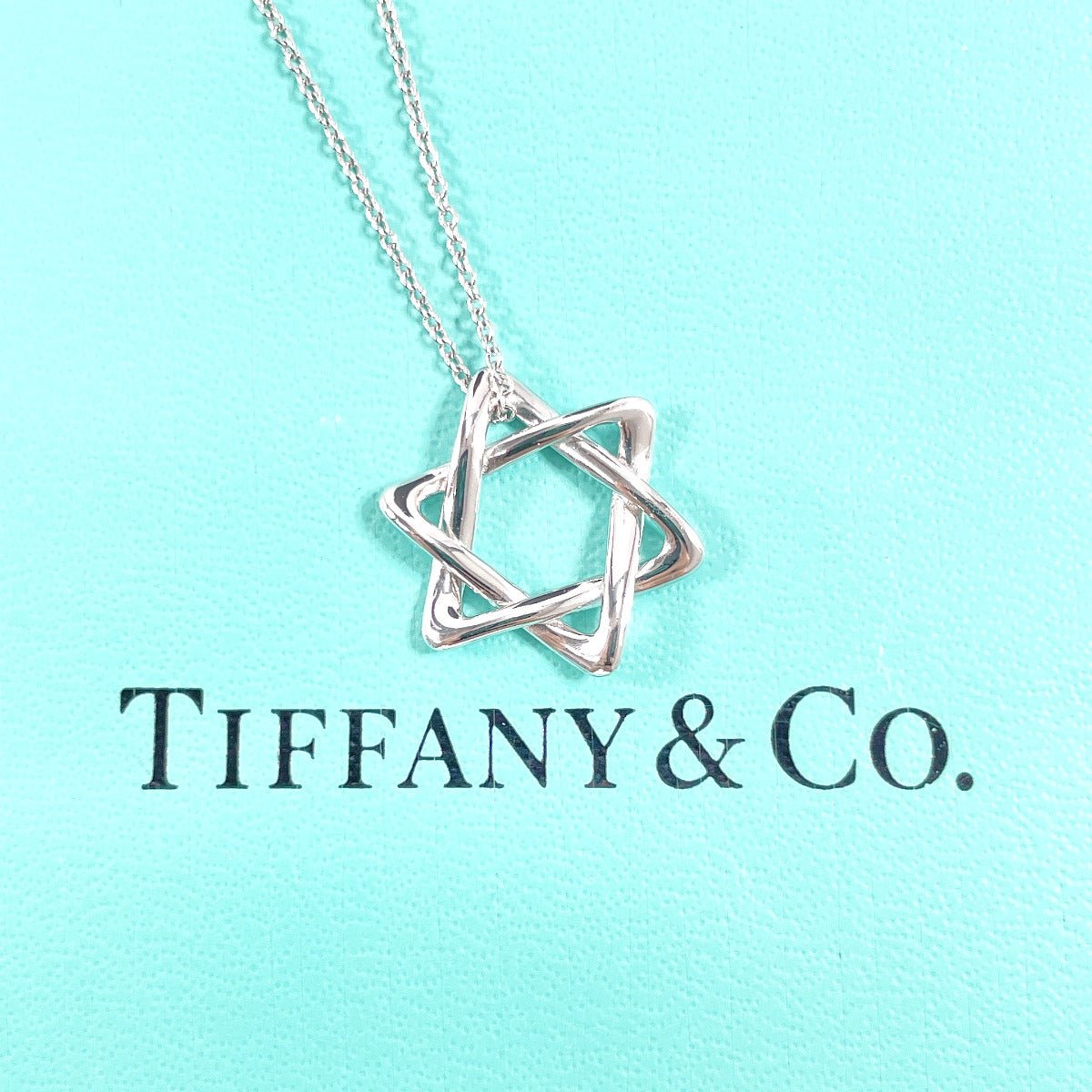 Tiffany & Co Silver Star of David Necklace