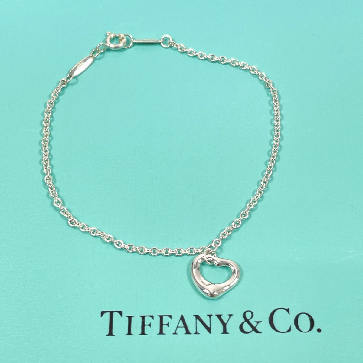 Tiffany & Co Open Heart Elsa Peretti Silver Bracelet