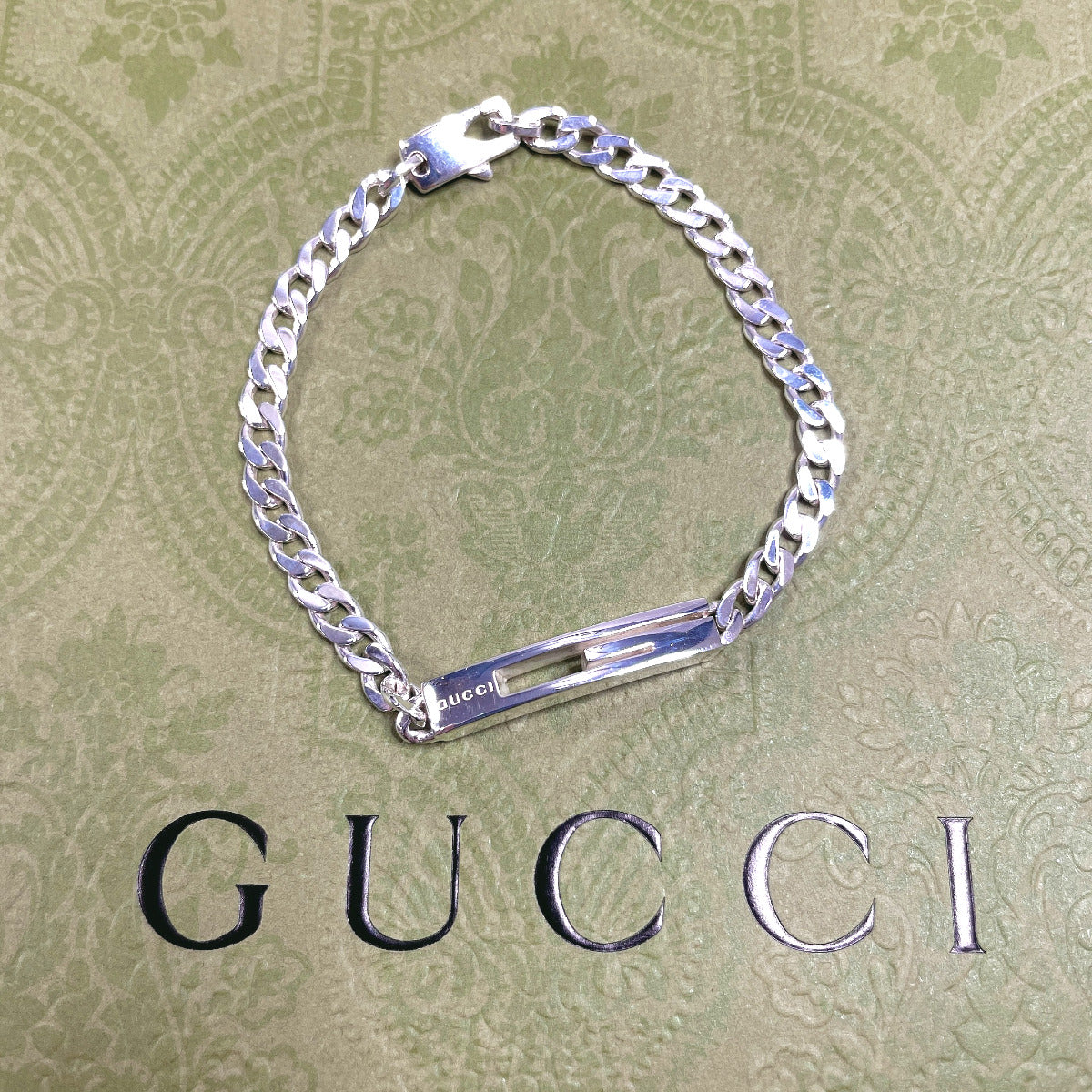 Gucci Silver 925 Cutout G Bracelet