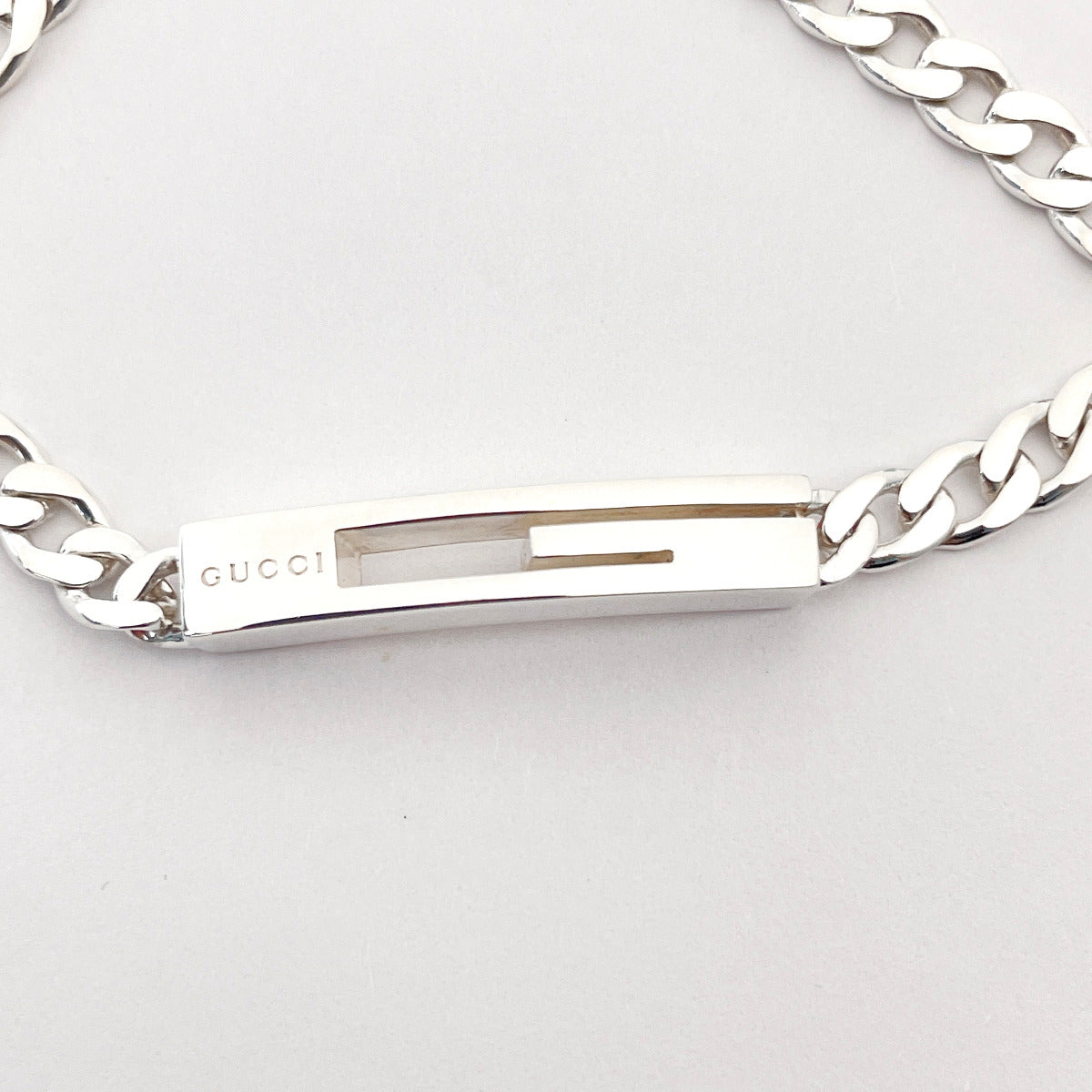 Gucci Silver 925 Cutout G Bracelet