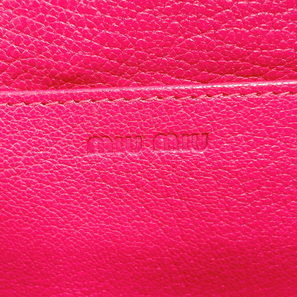 Miu Miu Leather Long Wallet Pink