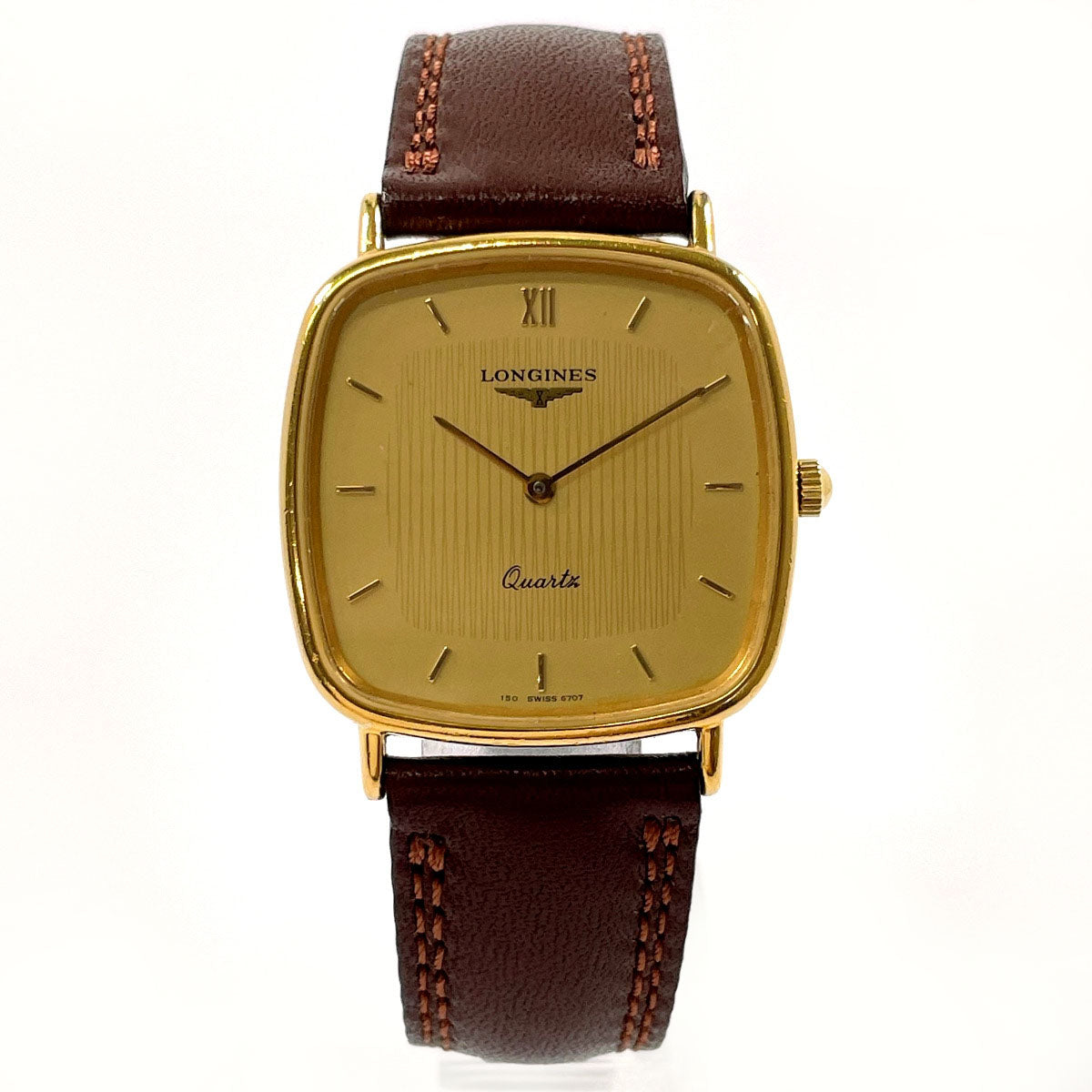 Longines Stainless Steel Leather Quartz Watch