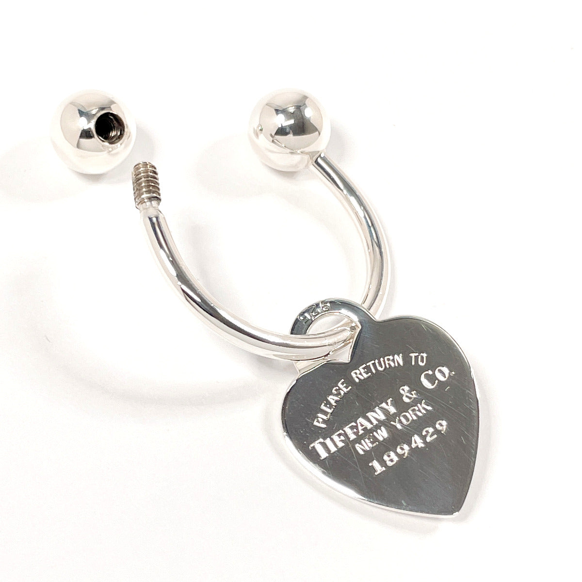 Tiffany & Co Silver 925 Heart Tag Keyring