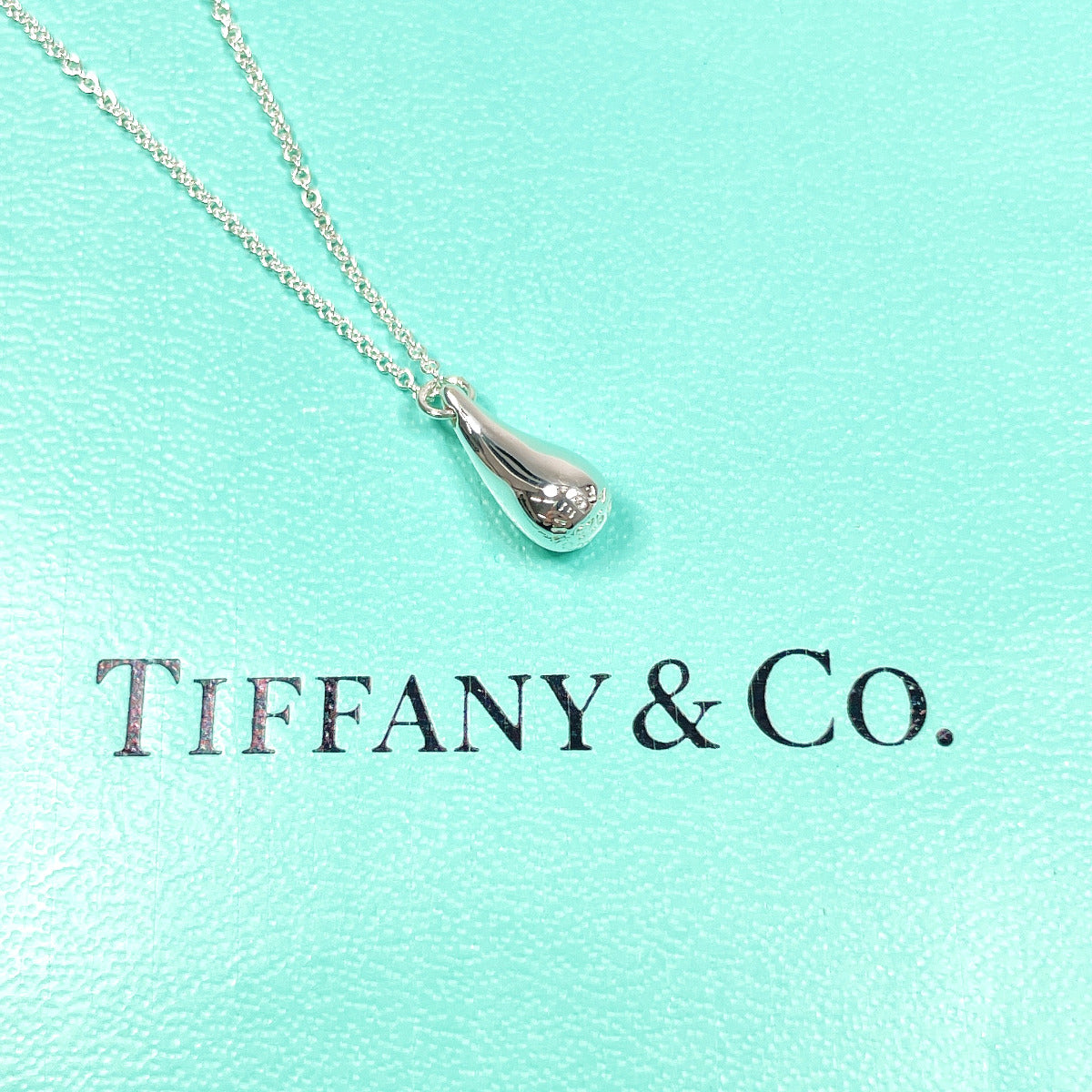 Tiffany & Co Teardrop Elsa Peretti Silver Necklace