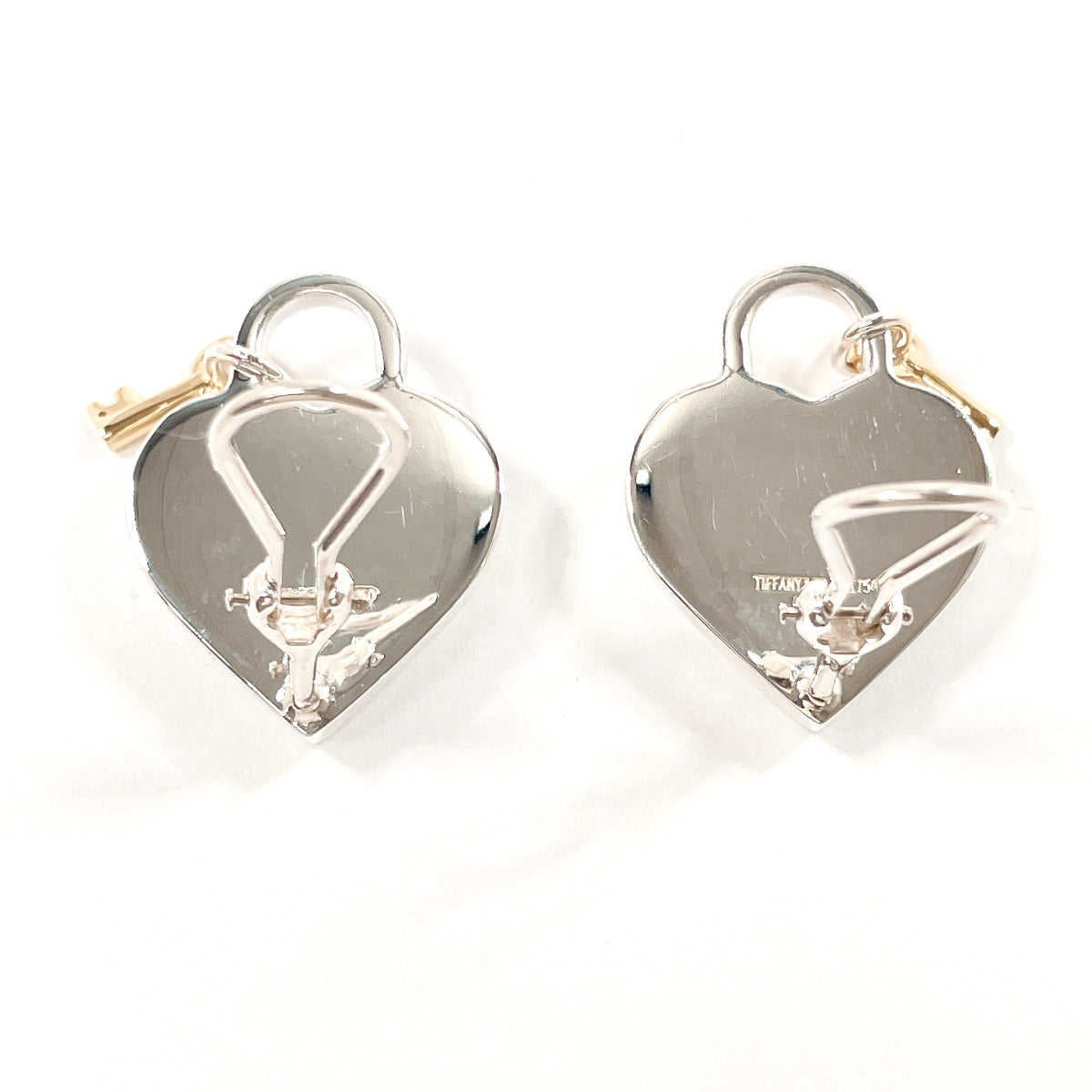 Tiffany & Co Heart Lock Earrings Silver 925/K18 Gold