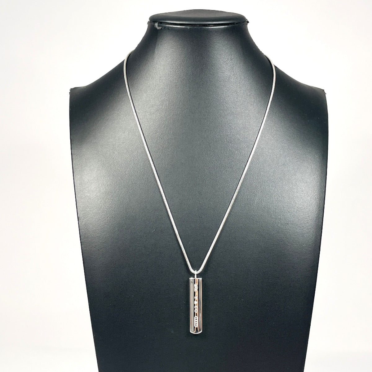 Tiffany & Co Silver 1837 Bar Pendant Necklace