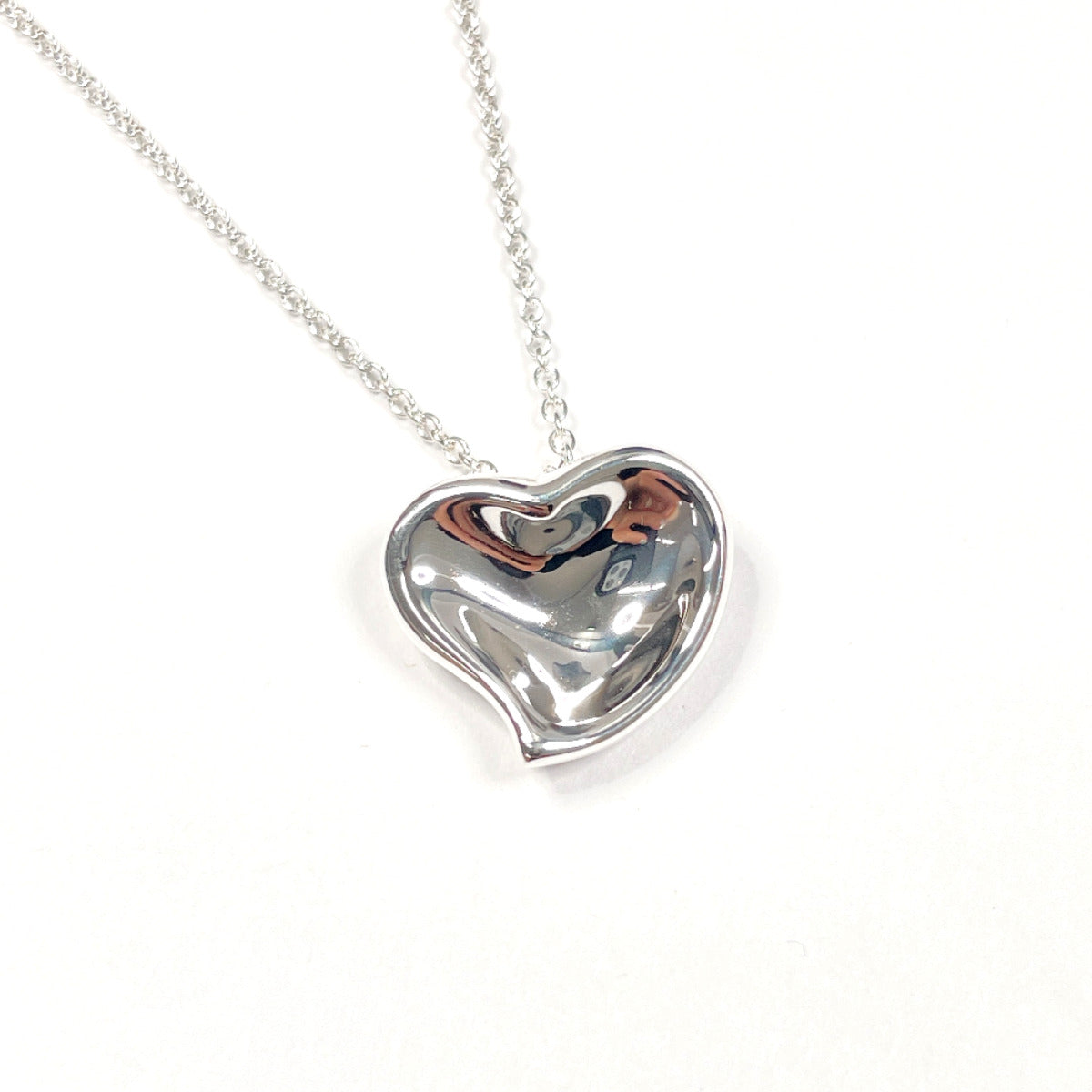 Tiffany & Co Silver 925 Curved Heart Necklace