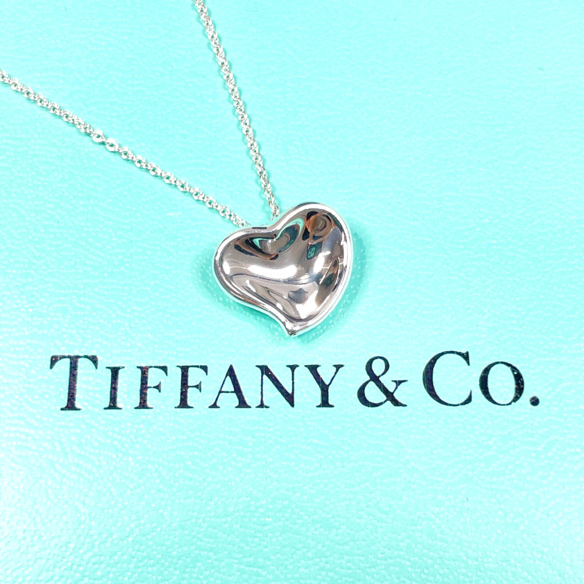 Tiffany & Co Silver 925 Curved Heart Necklace