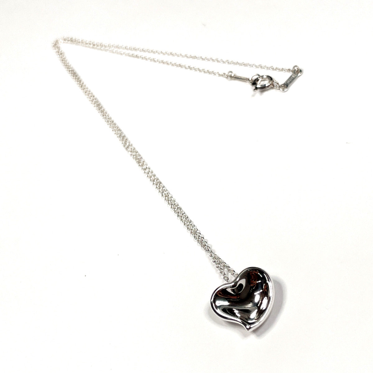 Tiffany & Co Silver 925 Curved Heart Necklace