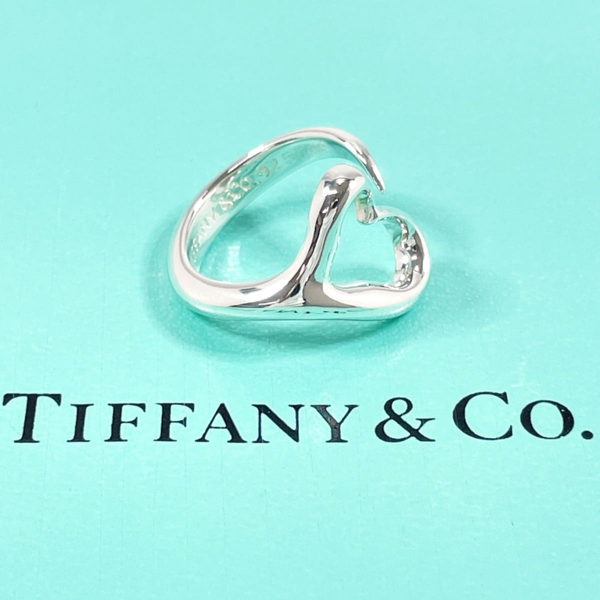 Tiffany & Co Open Heart Elsa Peretti Silver Ring