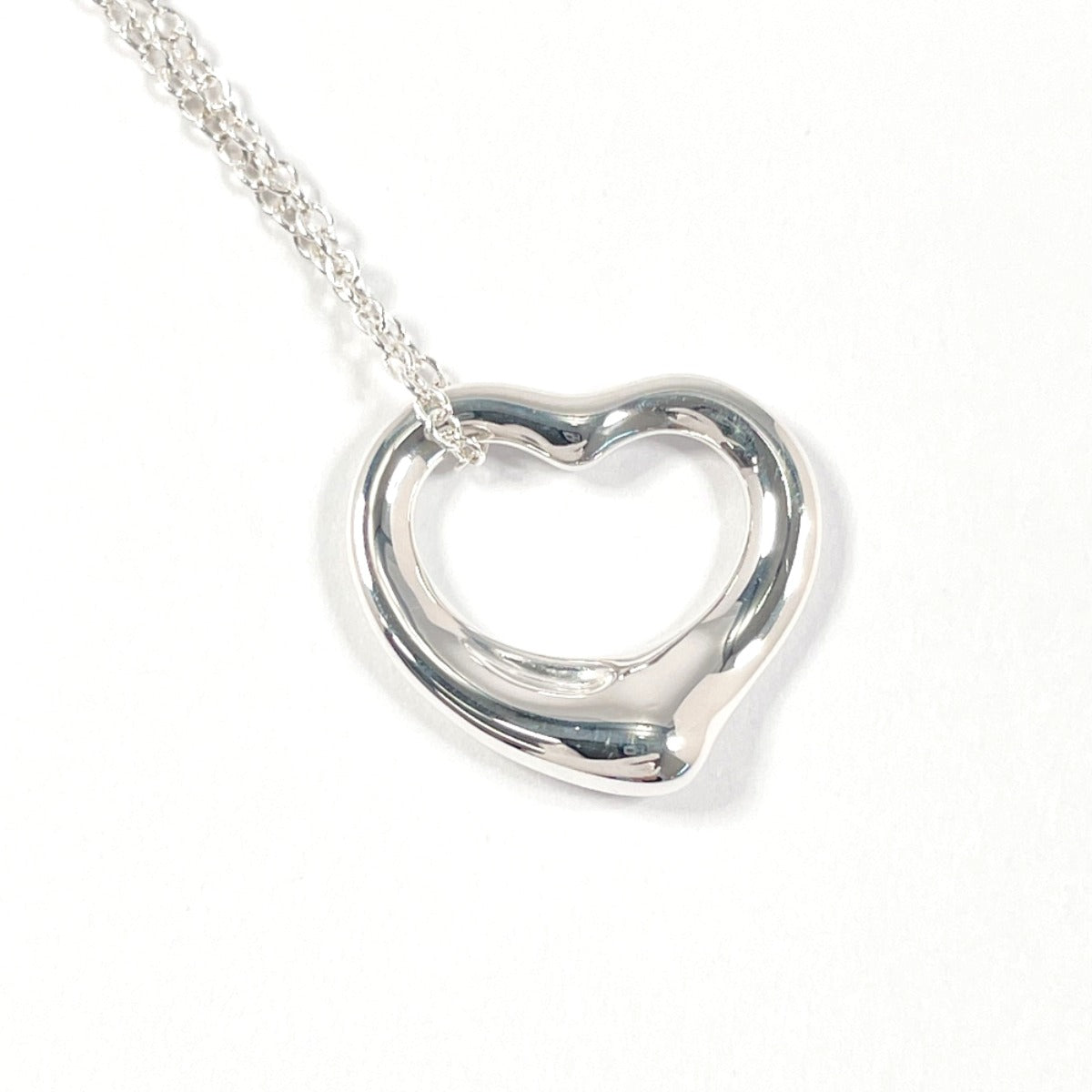 Tiffany & Co Open Heart Elsa Peretti Silver Necklace