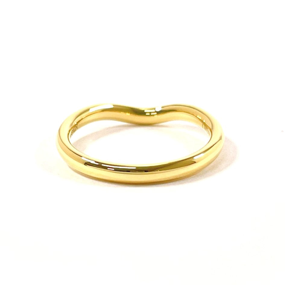 Tiffany & Co Curved Band Ring K18 Gold