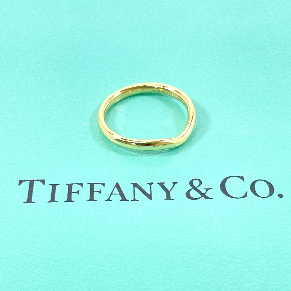 Tiffany & Co Curved Band Ring K18 Gold