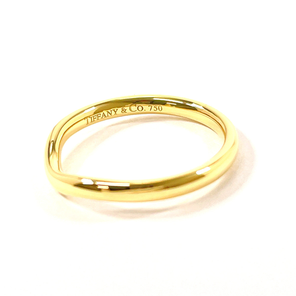 Tiffany & Co Curved Band Ring K18 Gold