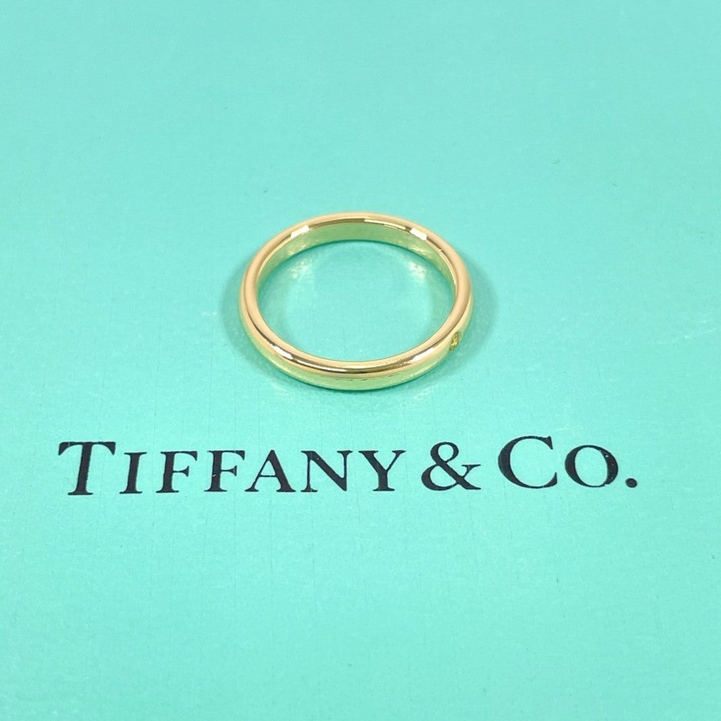 Tiffany & Co Elsa Peretti Stacking Band Ring K18 Gold Diamond